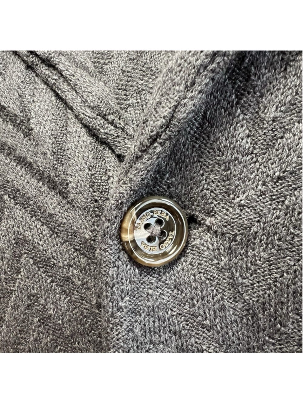 Tasso Elba Grey Button Front Cotton Cashmere Cardigan Sweater Mens size Large - Picture 3 of 11